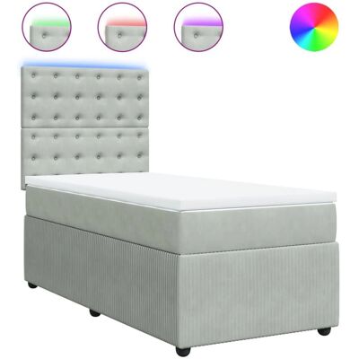 vidaXL Knöpfe Bett - Unterstützendes Samtbett mit LED-Beleuchtung vidaXL Knöpfe Bett - Unterstützendes Samtbett mit LED-Beleuchtung