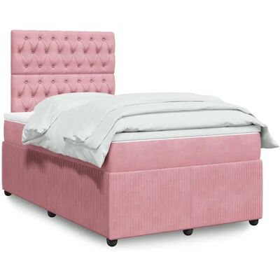 vidaXL Rosa Samtvelourbett mit Taschenfederkern - Bett vidaXL Rosa Samtvelourbett mit Taschenfederkern - Bett