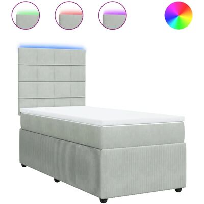 vidaXL Boxspringbett mit LED-Beleuchtung - Bett vidaXL Boxspringbett mit LED-Beleuchtung - Bett