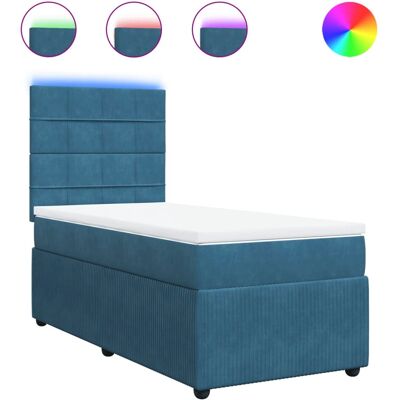 vidaXL Bett mit LED-Beleuchtung, Verstellbares Kopfteil, 200x200 cm vidaXL Bett mit LED-Beleuchtung, Verstellbares Kopfteil, 200x200 cm