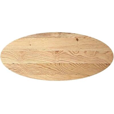 vidaXL Bord i lys brun 140x60x2 cm Massivt eg træ oval - Bordplade vidaXL Bord i lys brun 140x60x2 cm Massivt eg træ oval - Bordplade
