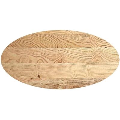 vidaXL Oval massiv egplade - Lysebrun 120x60cm vidaXL Oval massiv egplade - Lysebrun 120x60cm