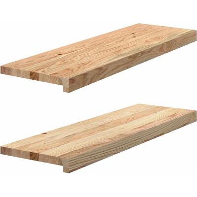 vidaXL Holzfensterbank 80x25x2 cm - Naturmassiv Eiche vidaXL Holzfensterbank 80x25x2 cm - Naturmassiv Eiche