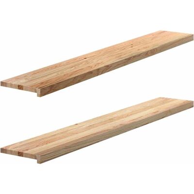 vidaXL Massives Eichenfensterbank 2 pcs - Fensterbank vidaXL Massives Eichenfensterbank 2 pcs - Fensterbank