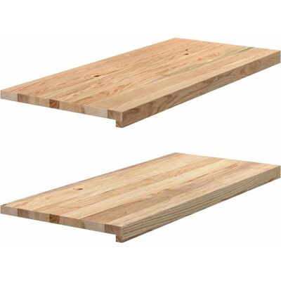 vidaXL Massiv Eichen Fensterbank 90x40x2cm - Unbehandelt - Fensterbank vidaXL Massiv Eichen Fensterbank 90x40x2cm - Unbehandelt - Fensterbank