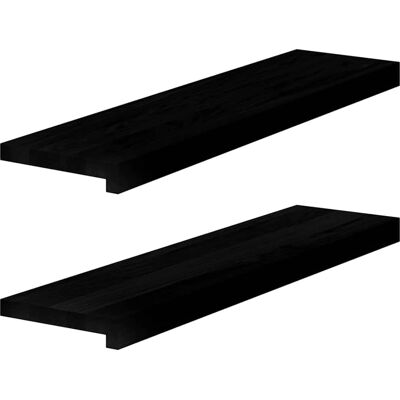 vidaXL Dunkelbraun 80x20x2 cm Massive Eichen Fensterbank - Fenster Typ vidaXL Dunkelbraun 80x20x2 cm Massive Eichen Fensterbank - Fenster Typ