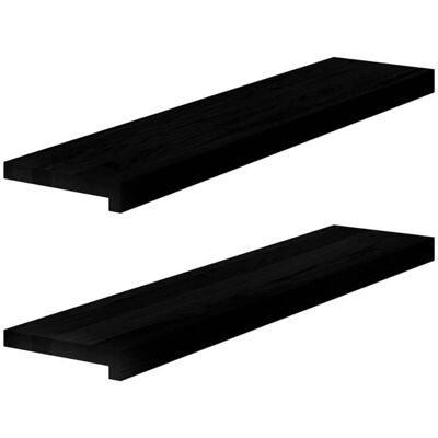 vidaXL Dunkelbraune 2er Fensterbänke aus Massivholz Eiche vidaXL Dunkelbraune 2er Fensterbänke aus Massivholz Eiche