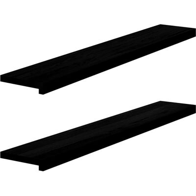 vidaXL Model 7711 Dark Brown Solid Oak Window Sill - Window Sill vidaXL Model 7711 Dark Brown Solid Oak Window Sill - Window Sill