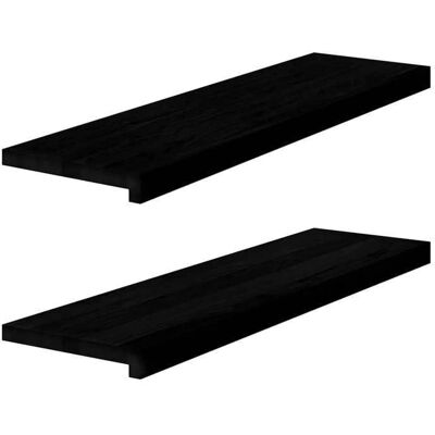 vidaXL Dunkelbraune 90x30x2cm Eichenfensterbänke - 2 Stück vidaXL Dunkelbraune 90x30x2cm Eichenfensterbänke - 2 Stück