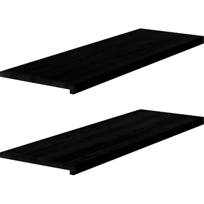 vidaXL Dark Brown Solid Oak Window Sill - Window Sill vidaXL Dark Brown Solid Oak Window Sill - Window Sill