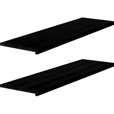 vidaXL Wooden Window Sill - 2 pcs, Dark Brown, 140x40 cm vidaXL Wooden Window Sill - 2 pcs, Dark Brown, 140x40 cm
