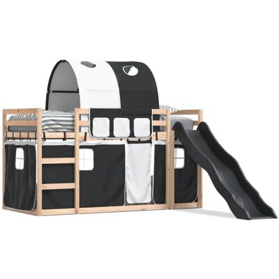 vidaXL Etagenbett mit Rutsche & Vorhängen - Kindermöbel vidaXL Etagenbett mit Rutsche & Vorhängen - Kindermöbel