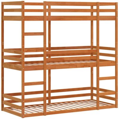 vidaXL Dreifach-Etagenbett Massivholz Kiefer - Bett vidaXL Dreifach-Etagenbett Massivholz Kiefer - Bett
