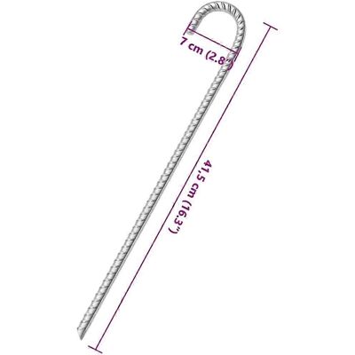 vidaXL Zeltpflöcke - Galvanisiert, 41,5cm, 12 stk vidaXL Zeltpflöcke - Galvanisiert, 41,5cm, 12 stk