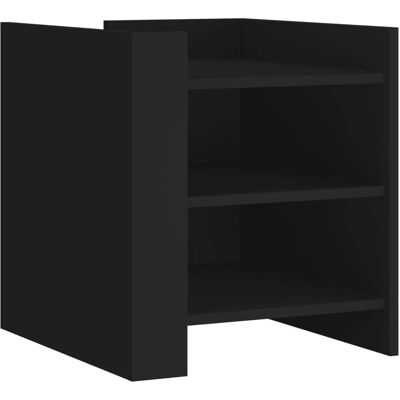 vidaXL Nachttisch - Engineering Holz Schwarz - 45x50x50 cm - Nachttisch vidaXL Nachttisch - Engineering Holz Schwarz - 45x50x50 cm - Nachttisch