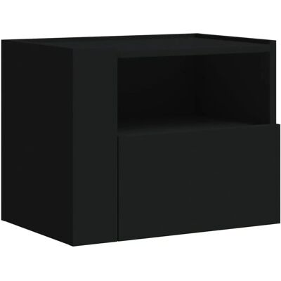 vidaXL Mesita de noche de pared negra - Mesita vidaXL Mesita de noche de pared negra - Mesita