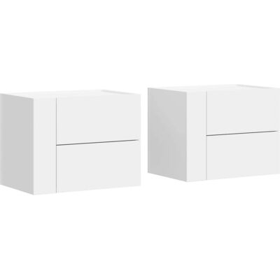 vidaXL 848326 Mesita de Noche - Mesita de Cabeceira - Blanco - Mesita de Noche vidaXL 848326 Mesita de Noche - Mesita de Cabeceira - Blanco - Mesita de Noche