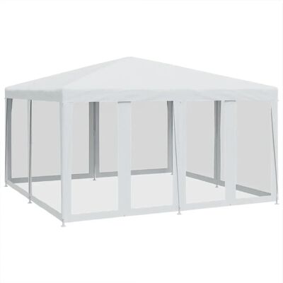 vidaXL Witte 4x4m Partytent met Mesh Zijwanden - Party Type vidaXL Witte 4x4m Partytent met Mesh Zijwanden - Party Type