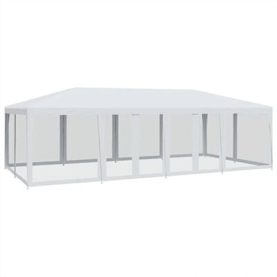 vidaXL Biały 8x4 m namiot imprezowy z siatkami vidaXL Biały 8x4 m namiot imprezowy z siatkami