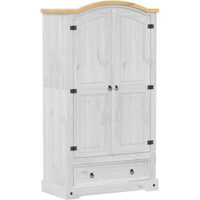 vidaXL Corona Weiße Kleiderschrank - Aufbewahrungsmöbel vidaXL Corona Weiße Kleiderschrank - Aufbewahrungsmöbel