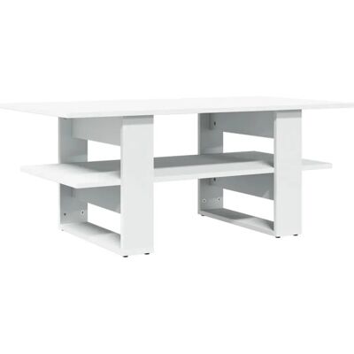 vidaXL Couchtisch Weiß 102x55x42 cm Holzwerkstoff - Beistelltisch vidaXL Couchtisch Weiß 102x55x42 cm Holzwerkstoff - Beistelltisch