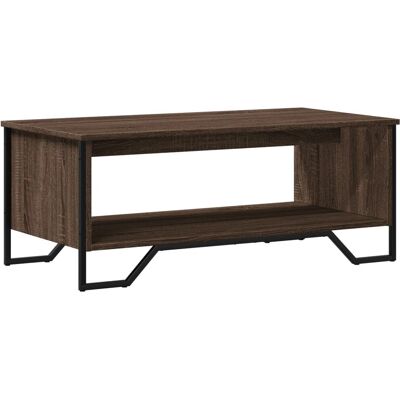 vidaXL Couchtisch Holzwerkstoff Braun Eiche 100x51x40 cm - Beistelltisch vidaXL Couchtisch Holzwerkstoff Braun Eiche 100x51x40 cm - Beistelltisch