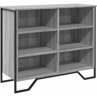 vidaXL Grey Sonoma 91x35.5x74.5 cm Engineered Wood Sideboard - Living Room Furniture vidaXL Grey Sonoma 91x35.5x74.5 cm Engineered Wood Sideboard - Living Room Furniture