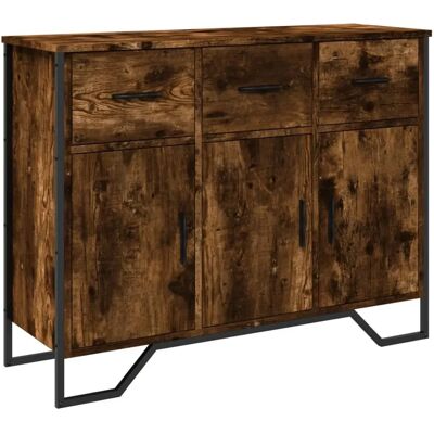 vidaXL 848561 Rauch Eichen Sideboard - Wohnzimmer Aufbewahrung vidaXL 848561 Rauch Eichen Sideboard - Wohnzimmer Aufbewahrung