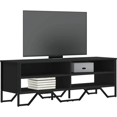 vidaXL Schwarzer 122x34x41 cm Engineered Wood TV-Schrank - TV-Möbel vidaXL Schwarzer 122x34x41 cm Engineered Wood TV-Schrank - TV-Möbel
