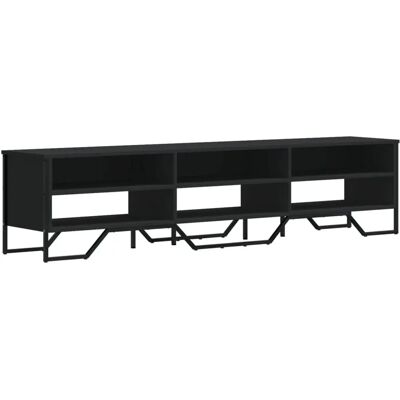 vidaXL Schwarzer 180x34x41 cm Holzwerkstoff TV-Schrank - TV Unit vidaXL Schwarzer 180x34x41 cm Holzwerkstoff TV-Schrank - TV Unit