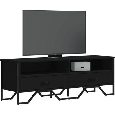 vidaXL Schwarzes TV-Möbel mit Stauraum - TV-Schrank vidaXL Schwarzes TV-Möbel mit Stauraum - TV-Schrank