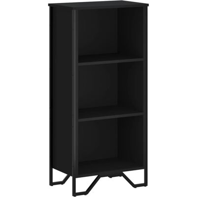 vidaXL Schwarzes Engineered Holz Bücherregal - Wohnzimmer vidaXL Schwarzes Engineered Holz Bücherregal - Wohnzimmer