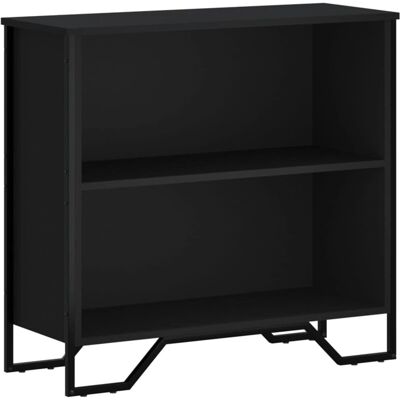 vidaXL Zwart Boekenkast 80x31x74,5 cm Gestructureerd hout - Boekenkast vidaXL Zwart Boekenkast 80x31x74,5 cm Gestructureerd hout - Boekenkast