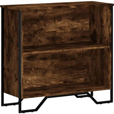 vidaXL Gerookte Eiken Boekenkast 80x31x74,5cm - Boekenrek opbergkast vidaXL Gerookte Eiken Boekenkast 80x31x74,5cm - Boekenrek opbergkast