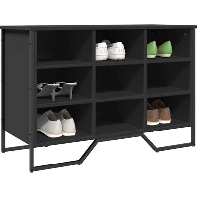 vidaXL Schuhregal Schwarz 90x38x61,5 cm Holzwerkstoff - Schuhregal vidaXL Schuhregal Schwarz 90x38x61,5 cm Holzwerkstoff - Schuhregal