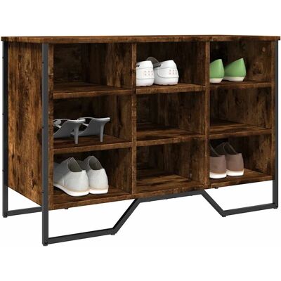 vidaXL Gerauchtes Eichen Schuhschrank - 90x38x61,5 cm - Schuhschrank vidaXL Gerauchtes Eichen Schuhschrank - 90x38x61,5 cm - Schuhschrank