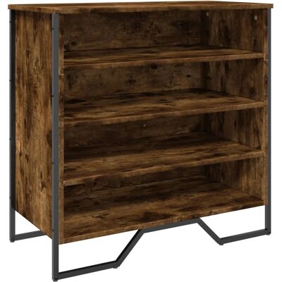 vidaXL Schuhschrank Rauch Eiche 80x38x78 cm Ingenieurholz - Schuhschrank vidaXL Schuhschrank Rauch Eiche 80x38x78 cm Ingenieurholz - Schuhschrank