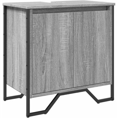 vidaXL Kylpyhuoneen allaskaappi harmaa Sonoma 60x35x60 cm - Insinööri-puu vidaXL Kylpyhuoneen allaskaappi harmaa Sonoma 60x35x60 cm - Insinööri-puu
