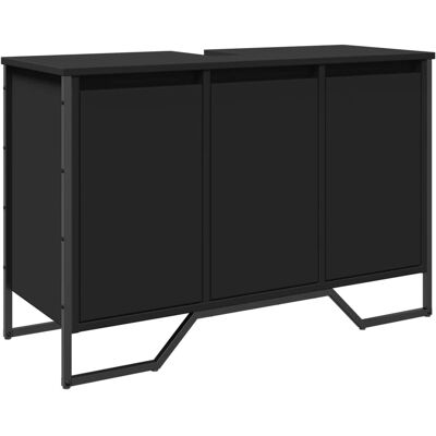 vidaXL Badeværelsesskab under vasken sort - 91x35x60 cm - Badeværelsesmøbler vidaXL Badeværelsesskab under vasken sort - 91x35x60 cm - Badeværelsesmøbler