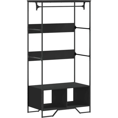 vidaXL Armoire Noire 90x50x180 cm Bois d'ingénierie - Armoire, Noir, 90x50x180 cm, Bois d'ingénierie - Publicité vidaXL Armoire Noire 90x50x180 cm Bois d'ingénierie - Armoire, Noir, 90x50x180 cm, Bois d'ingénierie - Publicité