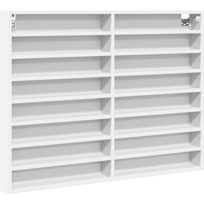 vidaXL White 100x8.5x75 cm Engineered Wood Vitrine Cabinet vidaXL White 100x8.5x75 cm Engineered Wood Vitrine Cabinet