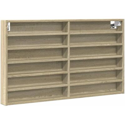 vidaXL Sonoma eg vægskab - Vitrineskab - 100x8.5x75 cm vidaXL Sonoma eg vægskab - Vitrineskab - 100x8.5x75 cm