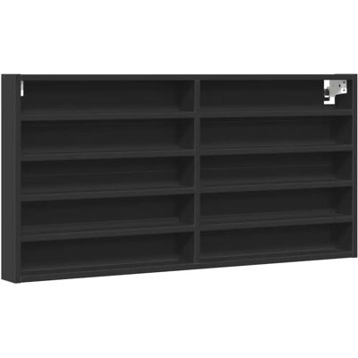 vidaXL Vitrine Sort 100x8.5x50 cm Ingejnørtræ - Vitrine vidaXL Vitrine Sort 100x8.5x50 cm Ingejnørtræ - Vitrine