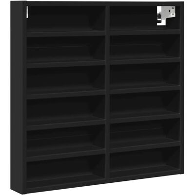vidaXL Vitrine Wandmontierte Schrank Schwarz - Regal vidaXL Vitrine Wandmontierte Schrank Schwarz - Regal