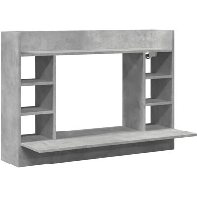 vidaXL Wandmontiert Schreibtisch Beton Grau - Schreibtisch vidaXL Wandmontiert Schreibtisch Beton Grau - Schreibtisch