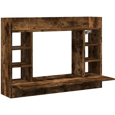 vidaXL Wandmontierter Schreibtisch Rauch-Eiche 105x48x75 cm Mehrzweck - Wand-Schreibtisch vidaXL Wandmontierter Schreibtisch Rauch-Eiche 105x48x75 cm Mehrzweck - Wand-Schreibtisch