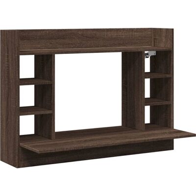 vidaXL Wandmontierter Schreibtisch Braun Eiche 105x48x75 cm - Schreibtisch vidaXL Wandmontierter Schreibtisch Braun Eiche 105x48x75 cm - Schreibtisch