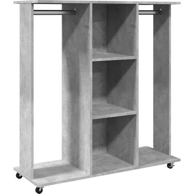Armoire avec roues gris béton 102x38x110 cm vidaXL - Armoire - Publicité Armoire avec roues gris béton 102x38x110 cm vidaXL - Armoire - Publicité