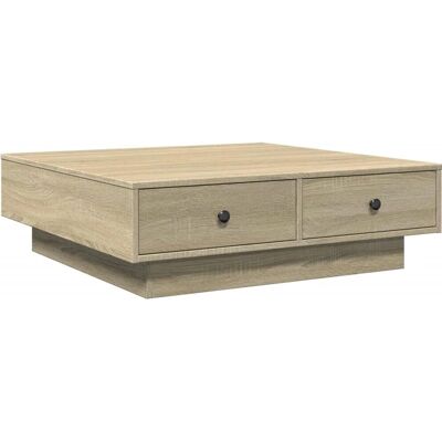 vidaXL Salontafel Sonoma Eik 90x90x28 cm - Houtmateriaal vidaXL Salontafel Sonoma Eik 90x90x28 cm - Houtmateriaal