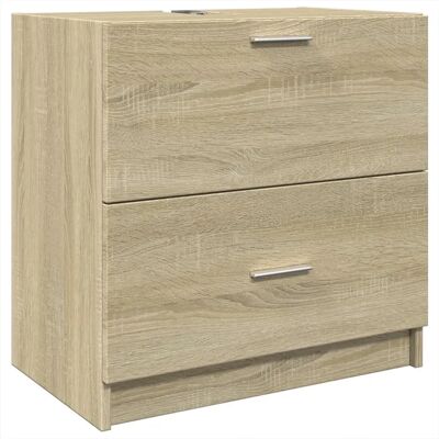 vidaXL Sink Cabinet Sonoma Oak - 59x37x59 cm - Bathroom Storage vidaXL Sink Cabinet Sonoma Oak - 59x37x59 cm - Bathroom Storage
